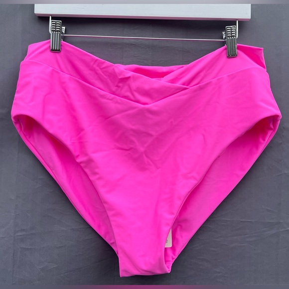 NWT‎ Night Dive Pink high rise bikini bottoms size XL - Picture 1 of 3